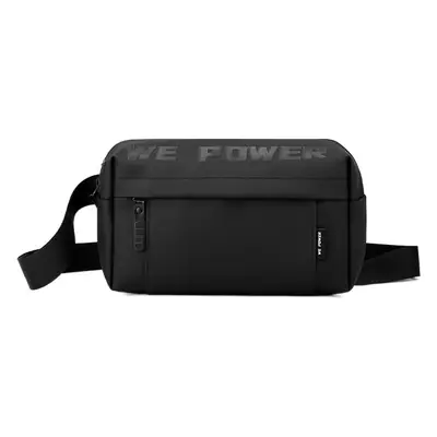 WEPOWER Men's Black Shoulder Bag Casual Messenger Bag