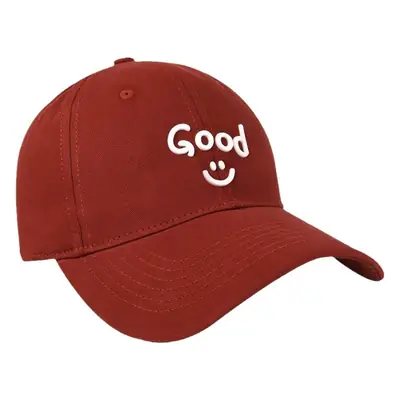 Men's Brown Good Smile Embroidered Cap