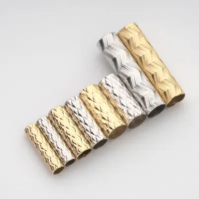 18K Gold Tube DIY Handmade Accessories Horizontal Tube Gold Wire Tube Turned Straight Tube Connecting Tube Au750
