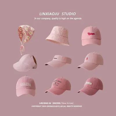 Rose Pink Fisherman Cap for Women Sun Protection