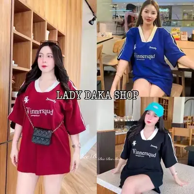American Retro V-Neck T-Shirt Men Women Loose Oversize