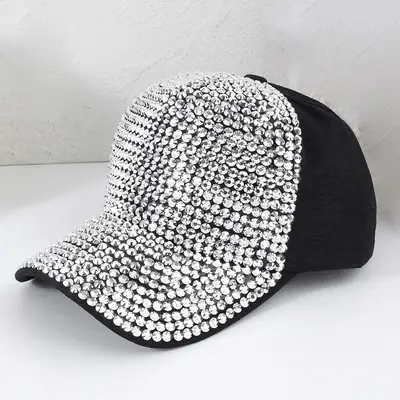 Cross-border Men's Diamond Baseball Cap Black