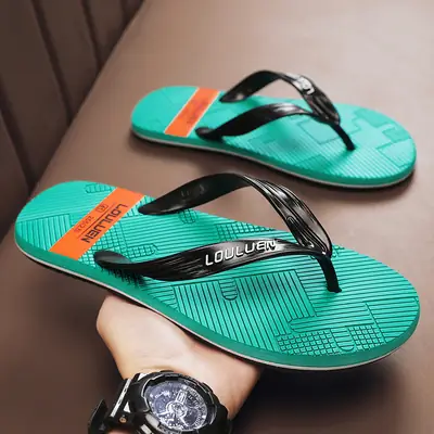 New 2024 Men's Green Foam Flip Flops