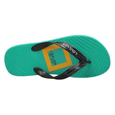 Men's Orange Flip Flops with Black Strap