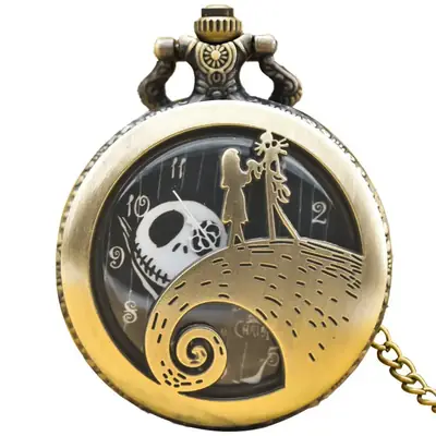 Halloween Pocket Watch with Star Design Silver 100g