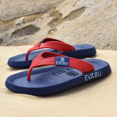 Men's Red Blue EVA Flip Flops Summer Sandals