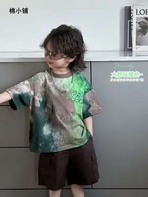 Kids Tie-Dye Short Sleeve T-Shirt 2025 Summer