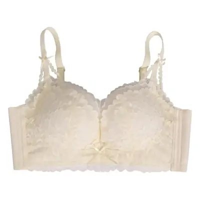 White Lace Push Up Bra for Women Small Chest