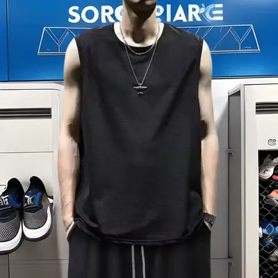 Men White Sleeveless Basketball Vest Shorts Set