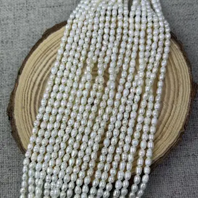Natural Freshwater Pearl Beads 3-3.5mm DIY Necklace Bracelet