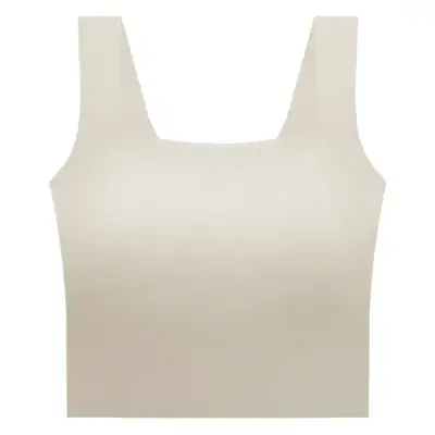 Women's Black Seamless Sports Bra One Cup Sleeveless