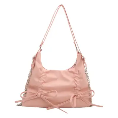 Silver Bow Shoulder Bag for Women 2024 Spring New