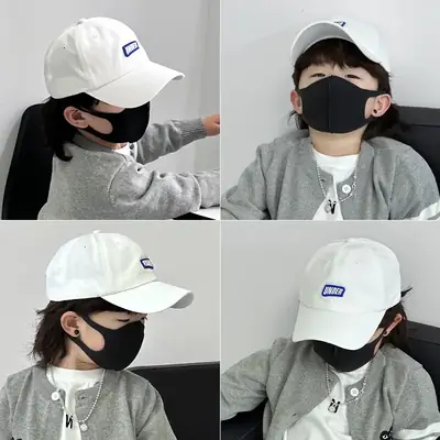 Kids Baseball Cap Green Hooded Sun Protection