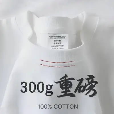 300G新疆棉棕T恤宽松夏季