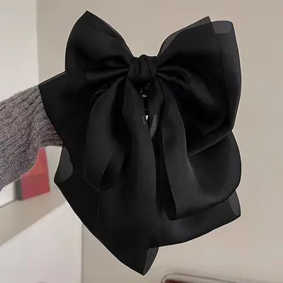 Satin French Bow Hair Clip for Women