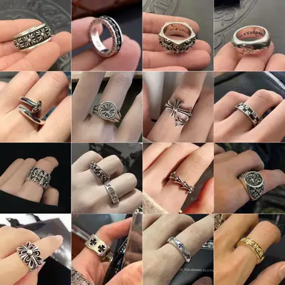 2024 Crocore Ring Trendy Brand Finger Ring Eternal Iris Domineering ins Old Retro European and American Tail Ring Wholesale