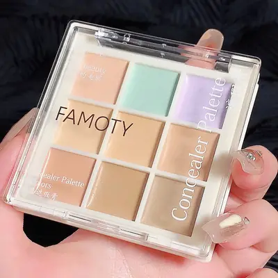 Famoty 9-Color Concealer Palette for All Skin Types