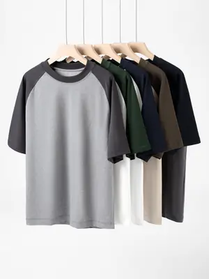 Men Raglan Sleeve T-Shirt Ice Cotton 230g