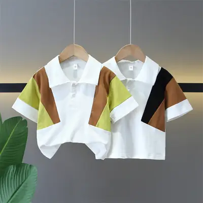 Boys Polo Shirt Short Sleeve Cotton Summer 2025