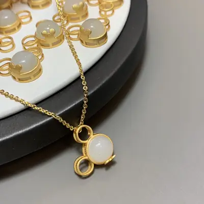 Jade Pearl Necklace Women 925 Sterling Silver All Match
