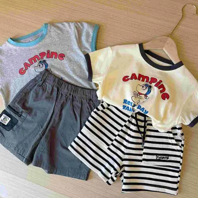 Dudu Jia Boys Shorts Olive Green Summer
