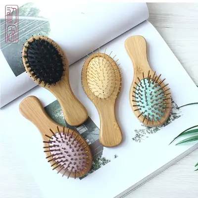 Wooden Bamboo Hair Brush Anti-Static Massage Comb