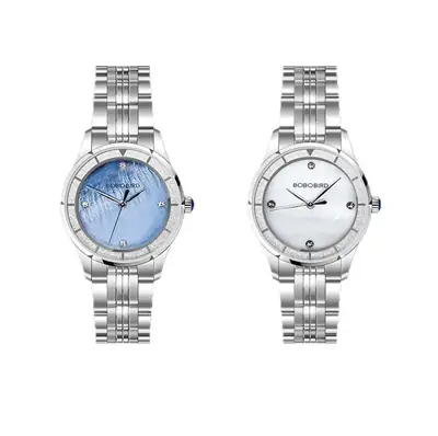 Bobobird Diamond Encrusted Steel Band Watch 32MM