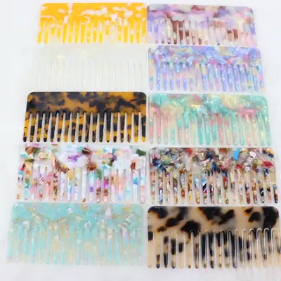 European & American Acetic Acid Hair Combs with Big Tooth Fork