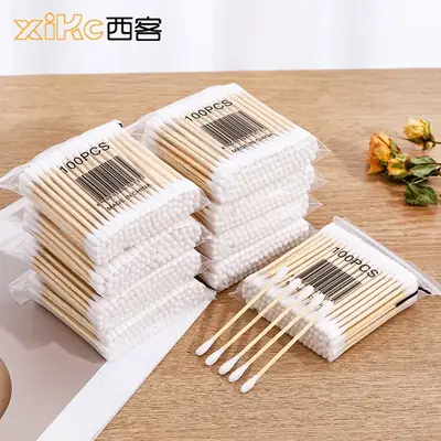 Double-Headed Cotton Swabs Disposable Makeup Remover Cleaning