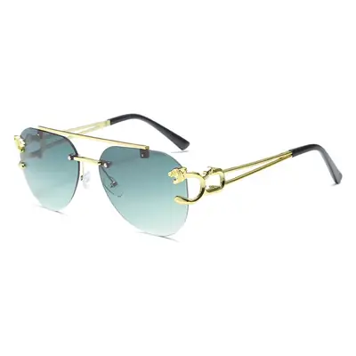 Double Beam Leopard Head Sunglasses Women Men
