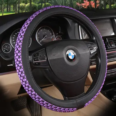 Universal Black Ice Silk Steering Wheel Cover for BMW