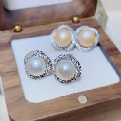 2024 Pearl Earrings Women S925 Silver Light