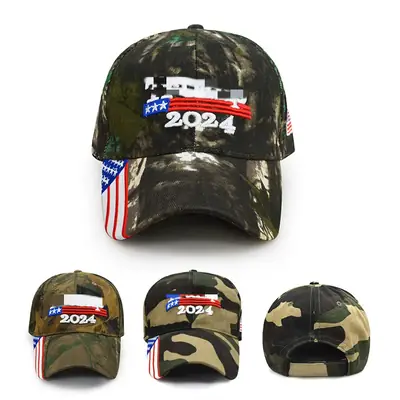 2024 Election Driver Cap Camo Green Embroidered