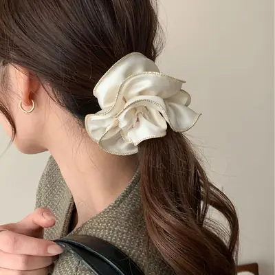 Elegant Satin Hair Ring for Women