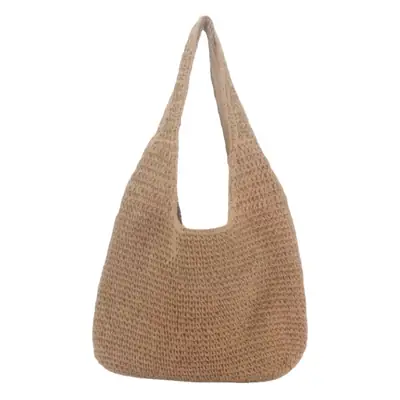 Women's Large Straw Tote Bag Brown 280g