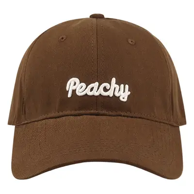 Women's Peachy Embroidered Baseball Cap Brown