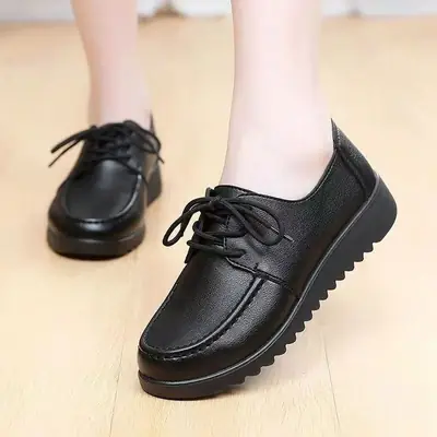 Women's Black Non-Slip Flat Loafers