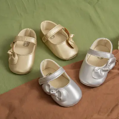 Amazon's New Princess Shoes 0-1 Year Old Female Baby Shoes Bow Soft Cloth Bottom Baby Shoes Baby Shoes