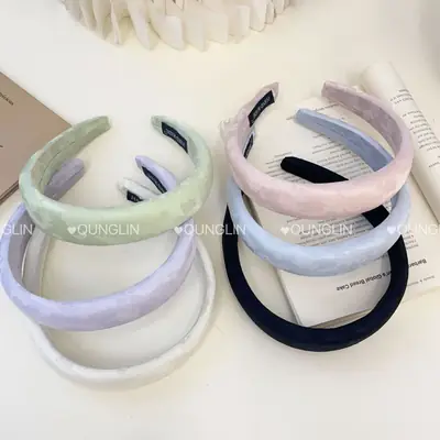 New Chinese Jacquard Dark Pattern Headband for Women