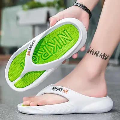 2024 Summer Large Size 46 Slippers Men's Sandals Stopped Feeling EVA Beach Sandals Flip-Flops Flip-Flops