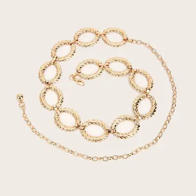 Silver Retro Waist Chain for Women