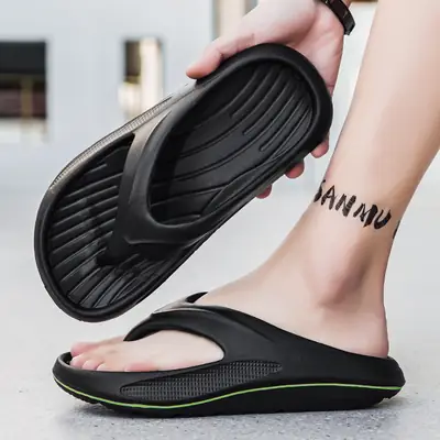 Men's 2024 EVA Beach Flip Flops with Green Sole