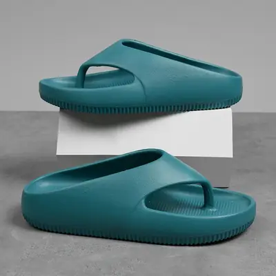Teal EVA Clip-On Beach Slippers for Men Women