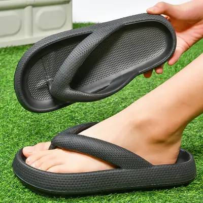 Couple Style Thick Soled Flip Flops for Men Women Summer