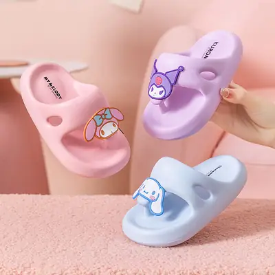 Sanrio Kids Soft Slip-On Sandals Pink Purple Blue
