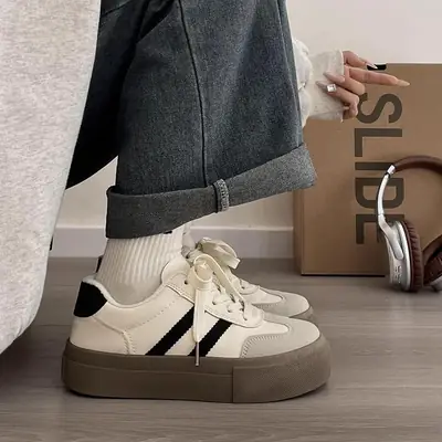 Women's 2025 Spring & Autumn Matching Sneakers White