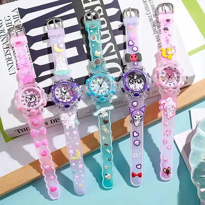 Cartoon Watch Children's Silicone 3D Strap Watch Cute Kumi Jade Dog Girl Quartz Watch