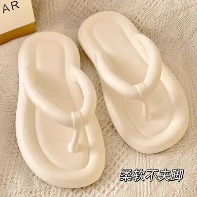 White EVA Flip Flops Women Summer Wear Non-Slip