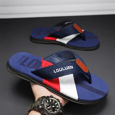 2024 Men's Navy Blue Louis Vermeer Sandals Large
