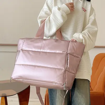 Pink Waterproof Travel Yoga Bag with Zip Pockets
